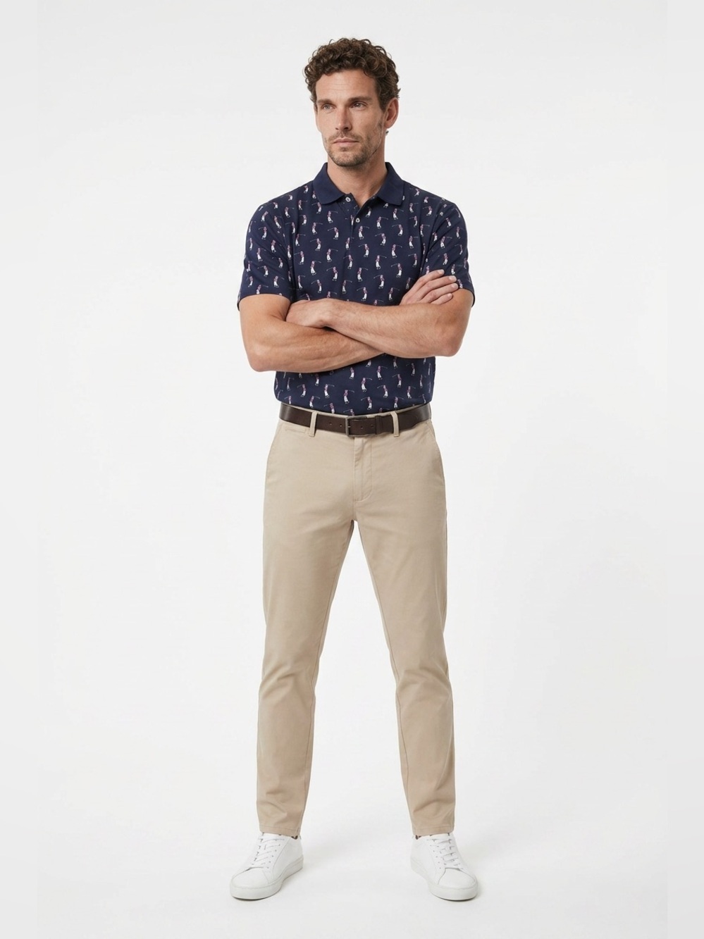 Vintage Ralph Lauren Golf Print Polo Shirt
